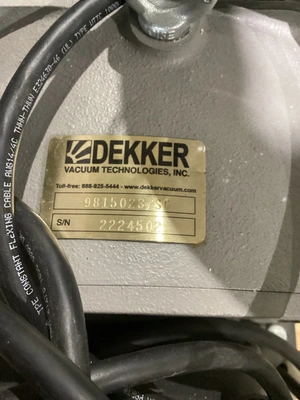 New | in-Stock 2021 DEKKER 9815023/SC Vacuum Pumps Michigan US | iGAM Industrial Marketplace #1376954
