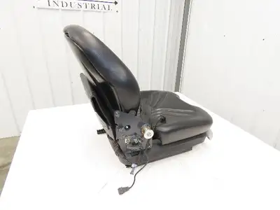 Grammer Forklift Seat Black Vinyl Adjustable Removed From Linde 1114891