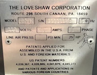 USED LOVESHAW CORPORATION LD2EM LITTLE DAVID