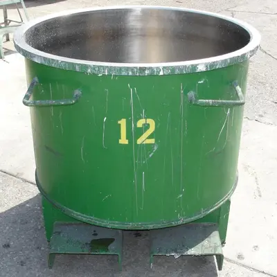 SPC6806  Mixer and Blender 100 gallon Ross change can Stainless Steel 39.25" inside diameter 27.5" inside height