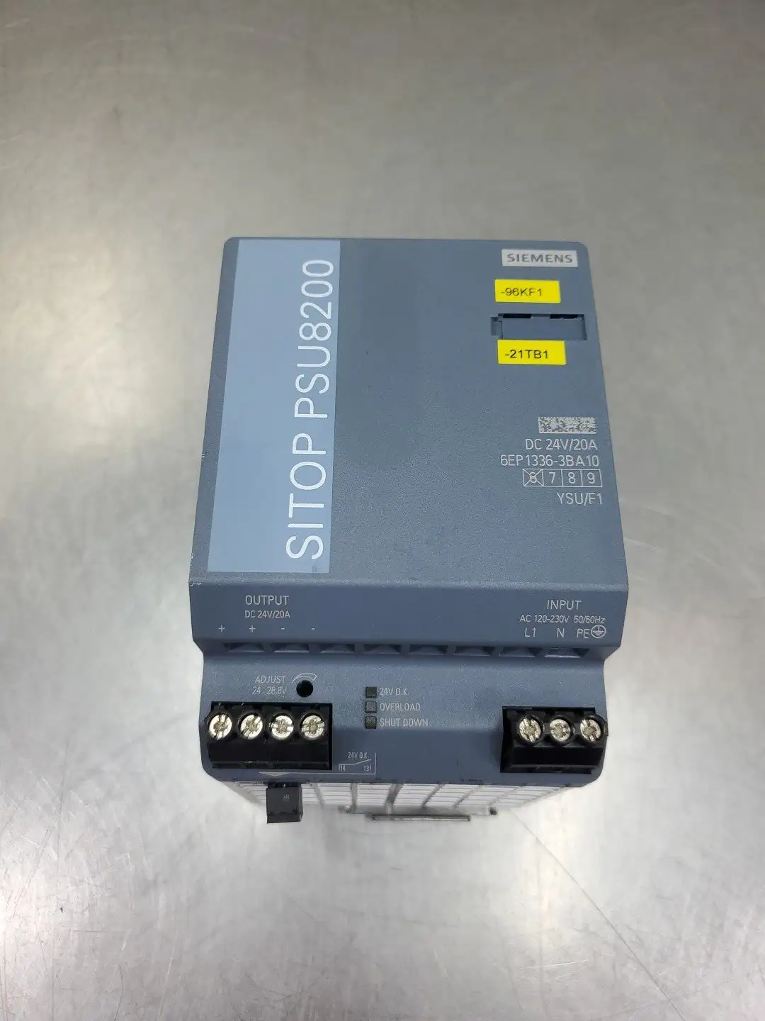 USED Siemens 6EP1336-3BA10 SITOP PSU8200 Power Supply, 20A, 24VDC