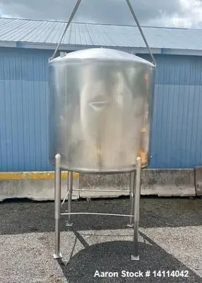Used 1850 Gallon Waukesha Cherry-Burrell Stainless Steel Tank with Tri-Clamp Discharge