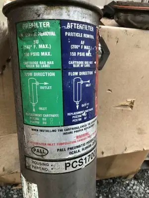 Pall PCS17001G32 Stainless Steel Single Cartridge Water Filter 150PSIG