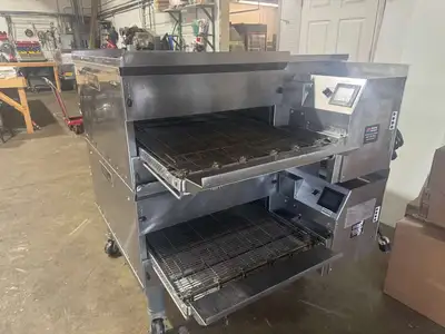 Used Middleby Marshall Used 65" Middleby PS638G-2 Natural Gas Double Impingement Conveyor Oven 208/240V 1ph Conveyor Ovens Illinois US | Falcon Restaurant Supply #1373698