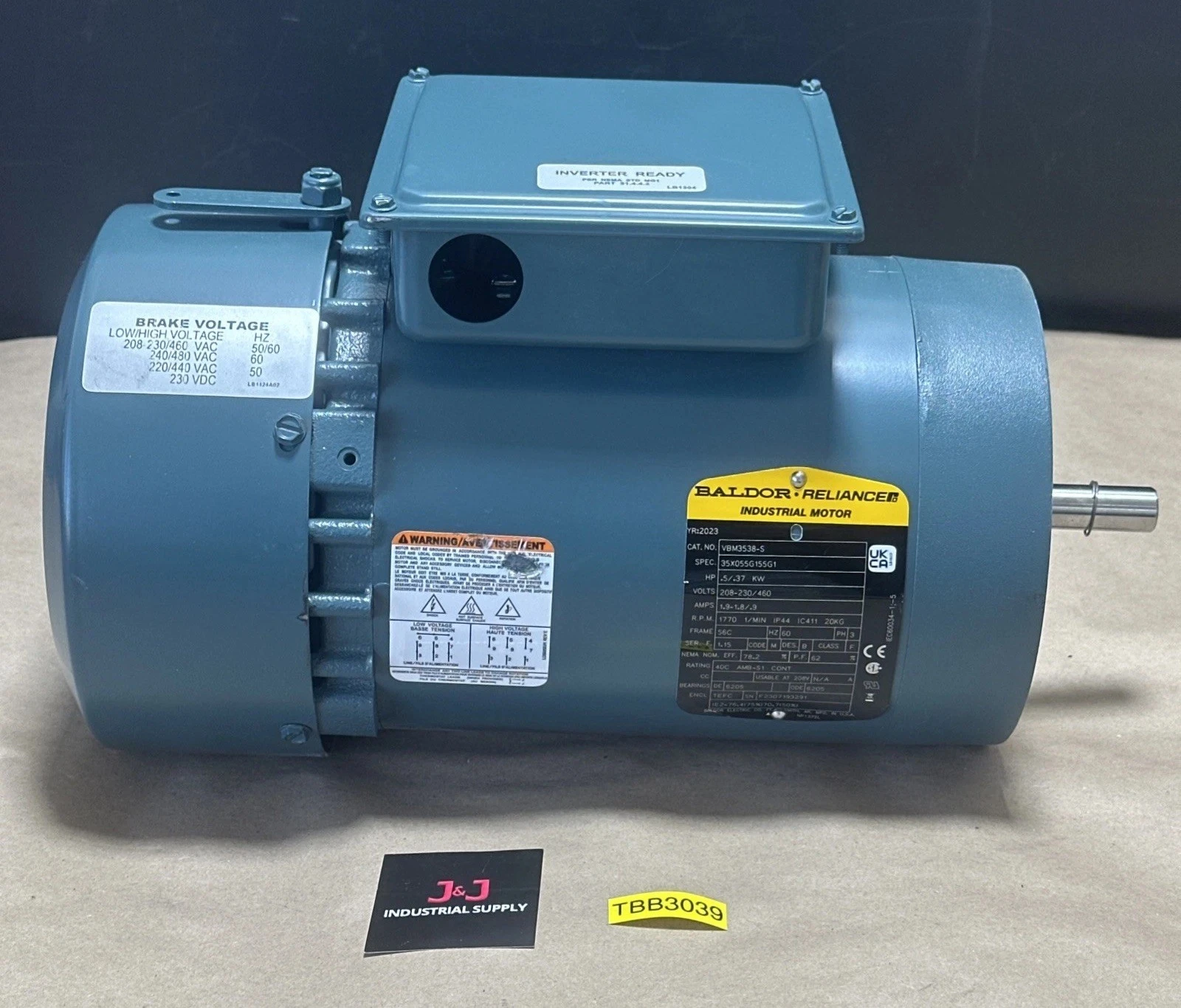 NEW Baldor VBM3538-S