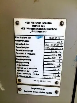 Used 1975 VEB MIKROMAAT DRESDEN BKOE 400X630-1 Jig Borers CZ | Amaron s.r.o. #1064417