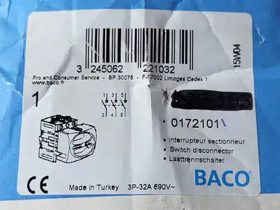 USED BACO CONTROLS BAC01721011