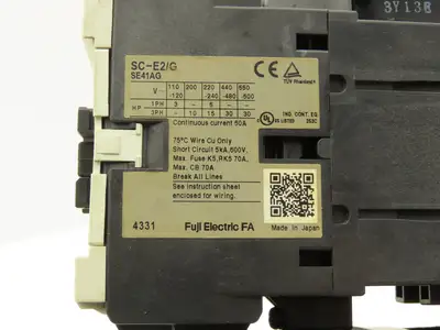 Fuji Electric BM3VSB-040 Combination Starter Manuel Overload/Magnetic 26A 550VAC