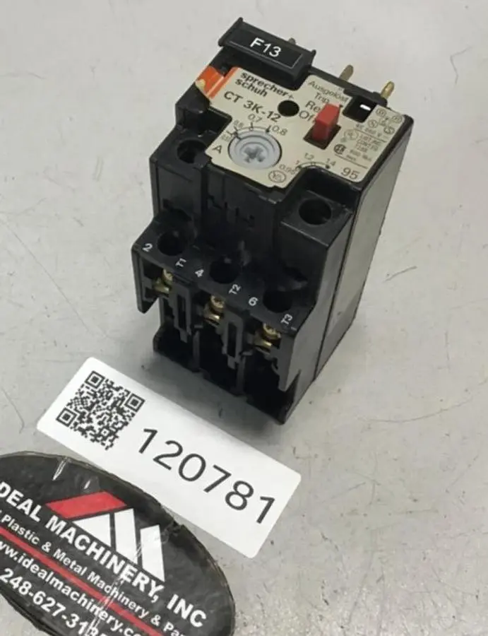 Used SPRECHER & SCHUH CT3K-12 Relays & Switches Michigan US | Ideal Machinery #1288808