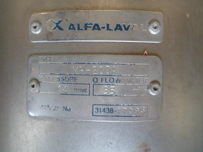 583 Lpm Alfa Laval S/S Pump 7.5 kW