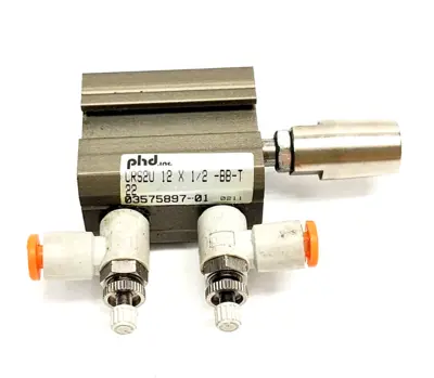 CRS2U12X1/2-BB-T22, CRS2U 12X1/2-BB-T22, CRS2U 12 X 1/2-BB-T22 | PHD CRS2U12X1/2-BB-T22 Compact Pneumatic Cylinder 0.47" Bore 0.50" Stroke - Used