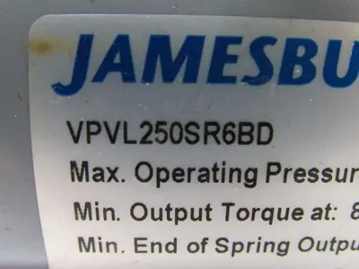 JAMESBURY VPVL250SR6BD VALV-POWR Valve Actuator Double Opposed Piston Lot/1
