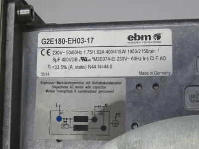 Used EBM PAPST G2E180-EH03-17 Centrifugal Fans Texas US | Aucto #1461114