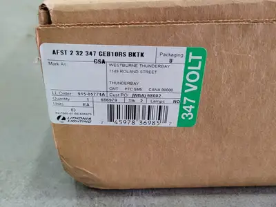 NEW LITHONIA LIGHTING AFST 2 32 347 GEB10RS BKTK