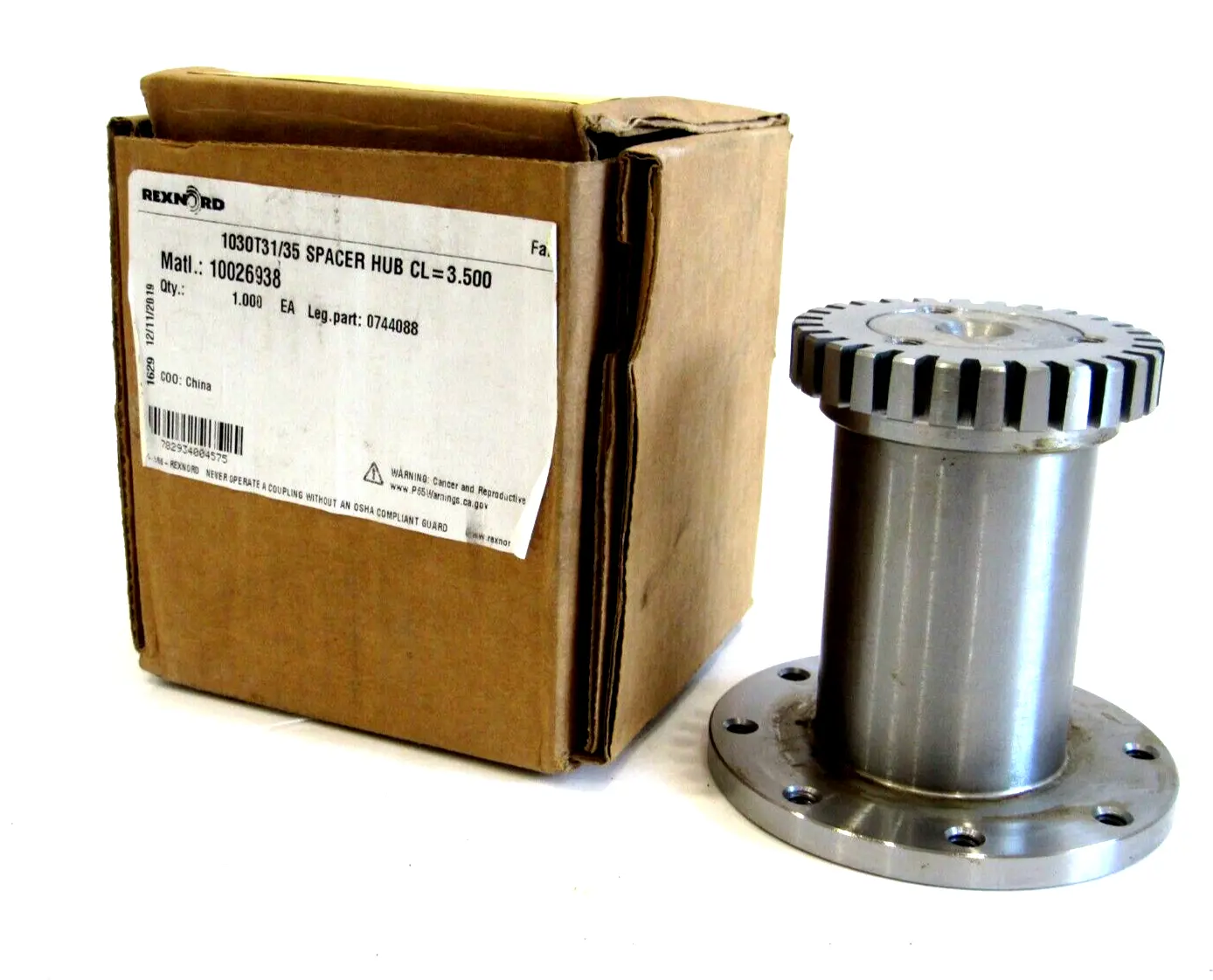 NEW REXNORD 0744088 SPACER HUB 1030T31/35 CL=3.500 10026938