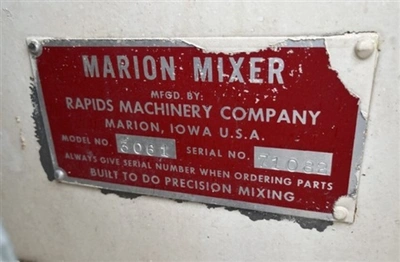 Used MARION _UNKNOWN_ Paddle Mixers Connecticut US | DMC Industries #1288733