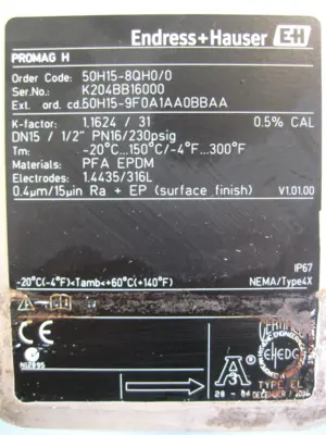 USED Endress Hauser 50H15-8QH0/0