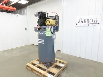 Atlas Copco CR5 Reciprocating Air Compressor 17CFM 5HP 460V 3Ph 80 Gal