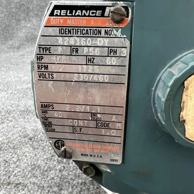 Used Reliance 424360-DY A.C. Motors California US | Davliegogo LLC #1707882