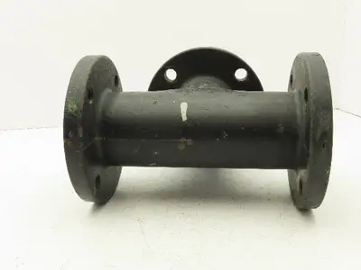 G 125A 3" Flanged Pipe Tee Black Cast Iron Fitting 4-Bolt