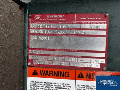 USED Camfil Camfil Farr Model GS4 Carbon Steel Dust Collector