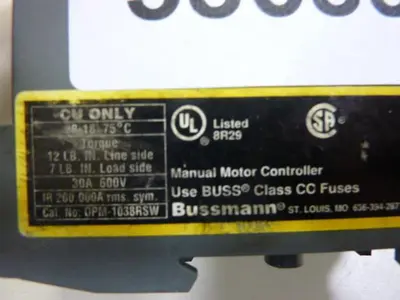 USED BUSSMANN OPM-1038RSW