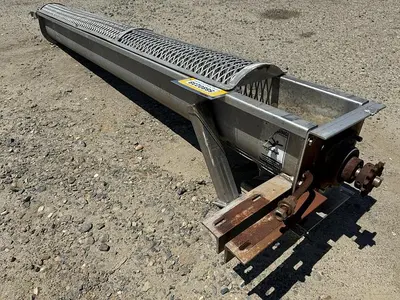 Conveyor, Screw, 6" X 7', Stainless Steel, Less Motor, #5880238