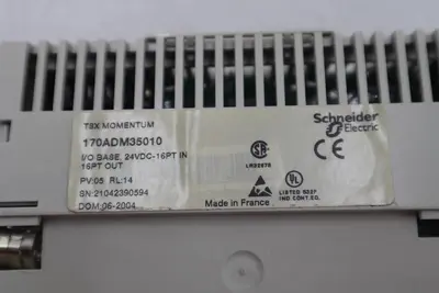 Schneider Electric 170ADM35010 PLC I/O Base 24VDC-16PT IN/OUT #4103