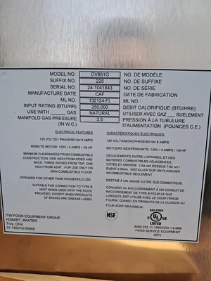 Used 2006 BAXTER OV851G Oven Cabinets California US | BakeryEquipment.com #1555285