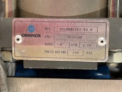 3" 150# Orbinox ET Knife Gate Valve Air Operated , New Storeroom Spare