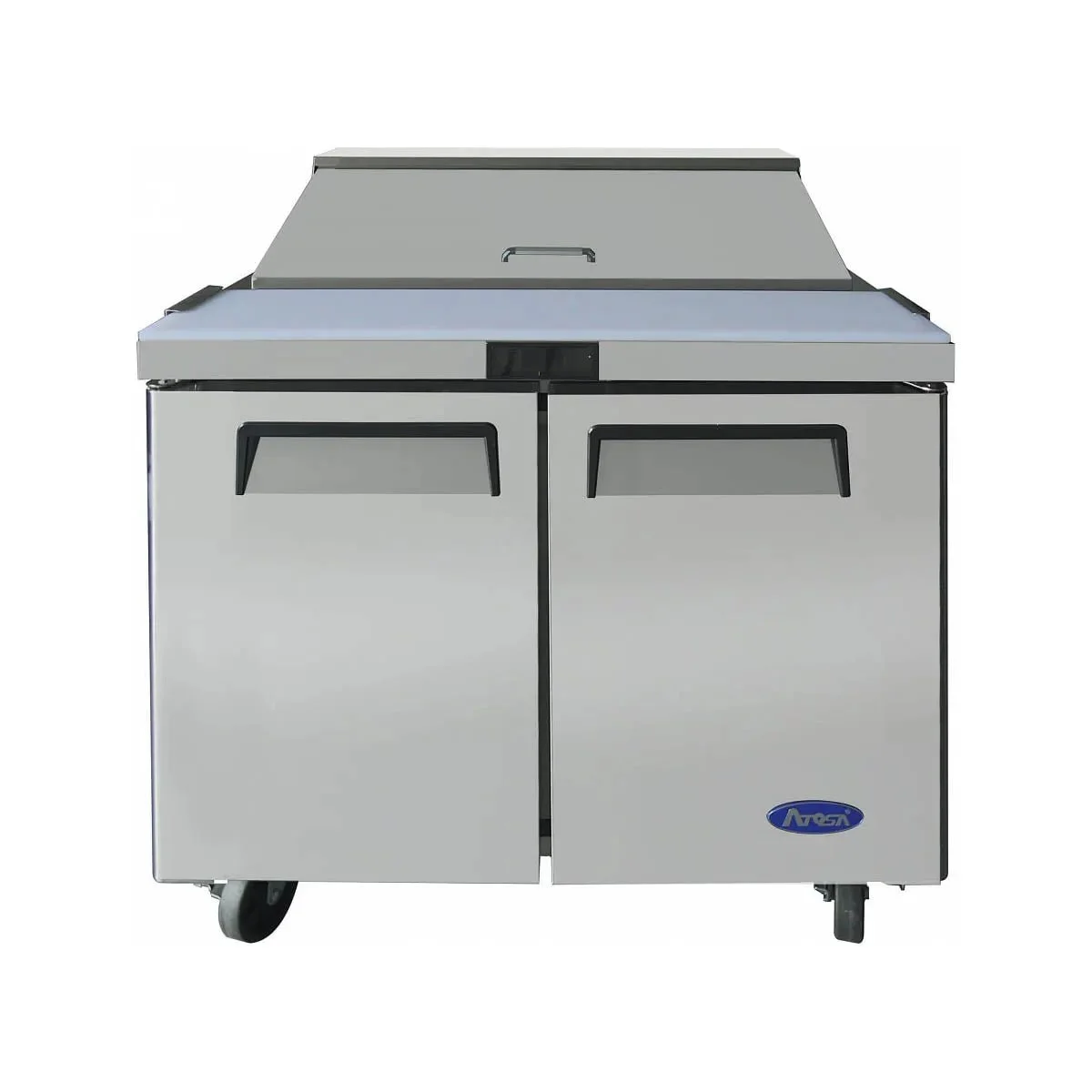 New | in-Stock Atosa New Atosa MSF3610GR 36" Sandwich Prep. Table with (10) 6" Deep Poly Pans Food Prep Tables Illinois US | Falcon Restaurant Supply #1375369