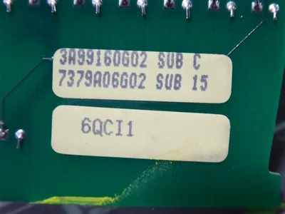 Westinghouse 3A99160G02 / 7379A06G02 Ovation Control Card 6QCI1 Sub. C / 15 Used
