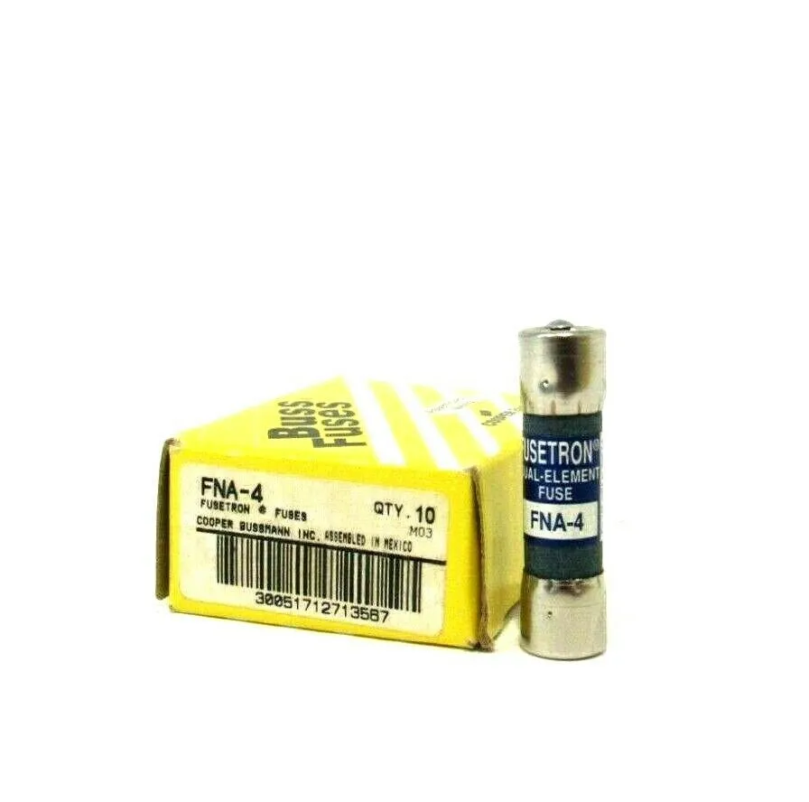 BOX OF 10 NEW BUSSMANN FNA-4 FUSES FNA4
