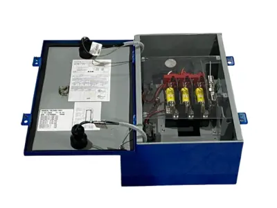 Used Eaton OEM Line Isolation Safety Switch 600V 100A PAINTED BLUE Switchgears Michigan US | Maverick Industrial Sales #1441712