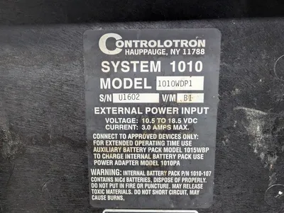 Controlotron System 1010 UniFlow Universal Multifunction Flowmeter 1010WDP1 Used