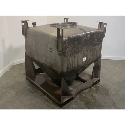 Used 1000 Liter (35 cu. Ft) IBC Matcon Stainless Steel Portable Tote Bin