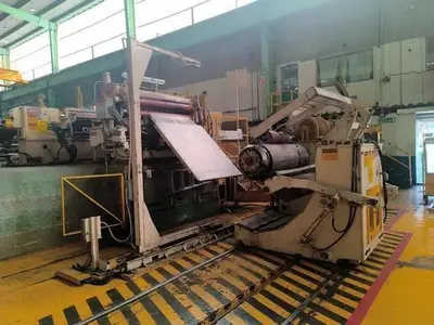 60” X .125” X 44,000 Lbs Stamco Loop Dual Head Slitter With Banding Line