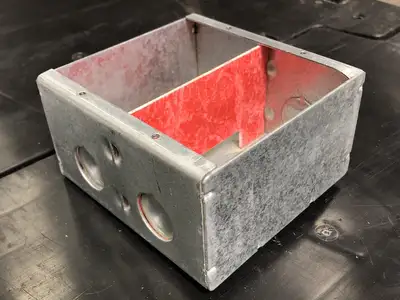 4x4" High Voltage Duel Ganged Masonry Box