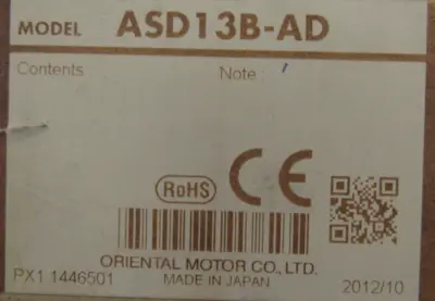 NEW ORIENTAL MOTOR ASD13B-AD STEP MOTOR CONTROL ASD13BAD