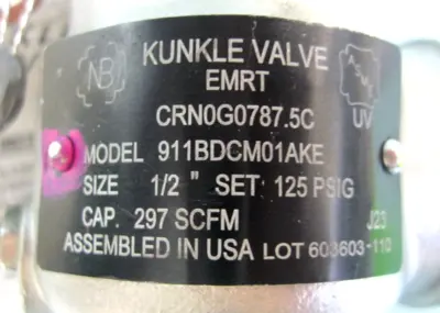 USED Kunkle 911BDCM01AKE