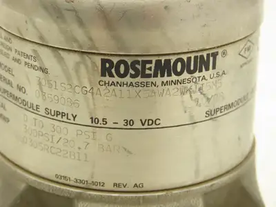Rosemount 3051S2CG4A2A11X5AWA2WK1I5M5 Pressure Transmitter 0-300 PSI Base Only