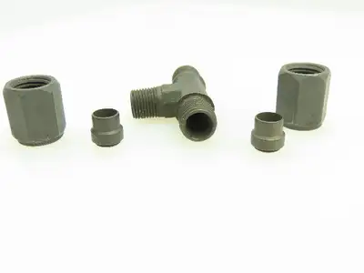 Parker Steel Male Branch Tee Flareless Compression 1/4" Tube  1/8" NPT LOT OF 10