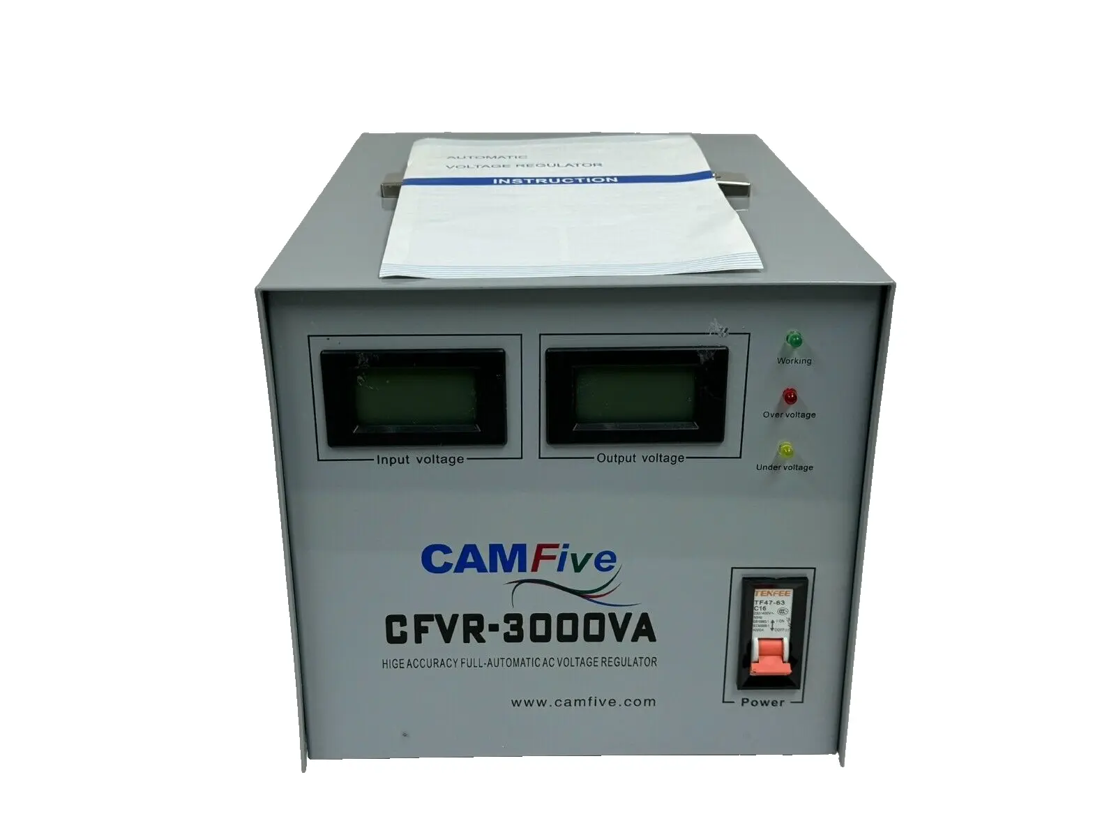NEW CAM FIVE CFVR-3000VA HIGH ACCURACY VOLTAGE REGULATOR CFVR3000VA