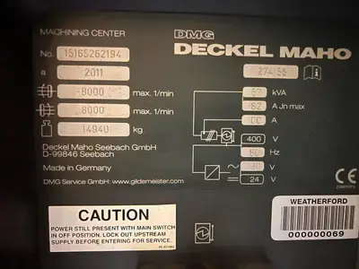 USED 2011 DMG DMF 260