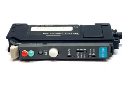 USED KEYENCE FIBER OPTIC AMPLIFIER MAIN UNIT PNP 12–24VDC 250ΜS MISSING COVER