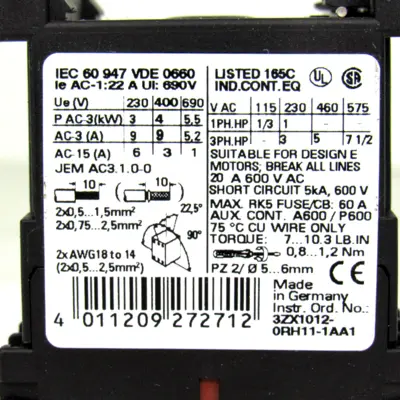 USED SIEMENS 3RT1016-1BB42