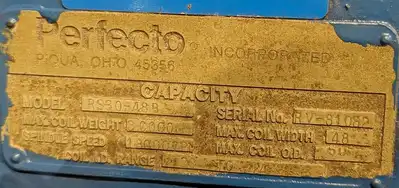 USED 1982 PERFECTO UNCOILER MODEL   RS30-48B
