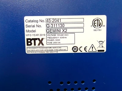Used BTX 45-2041 | 45-2021 Electrophoresis Missouri US | BioLabTek #1272174