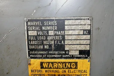 18" x 20" MARVEL SERIES 8 MARK I VERTICAL TILTING BANDSAW: YOBRO #23953