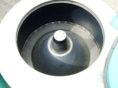 Sangerhausen FZPO 850C perforate basket centrifuge, 316SS.